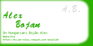 alex bojan business card